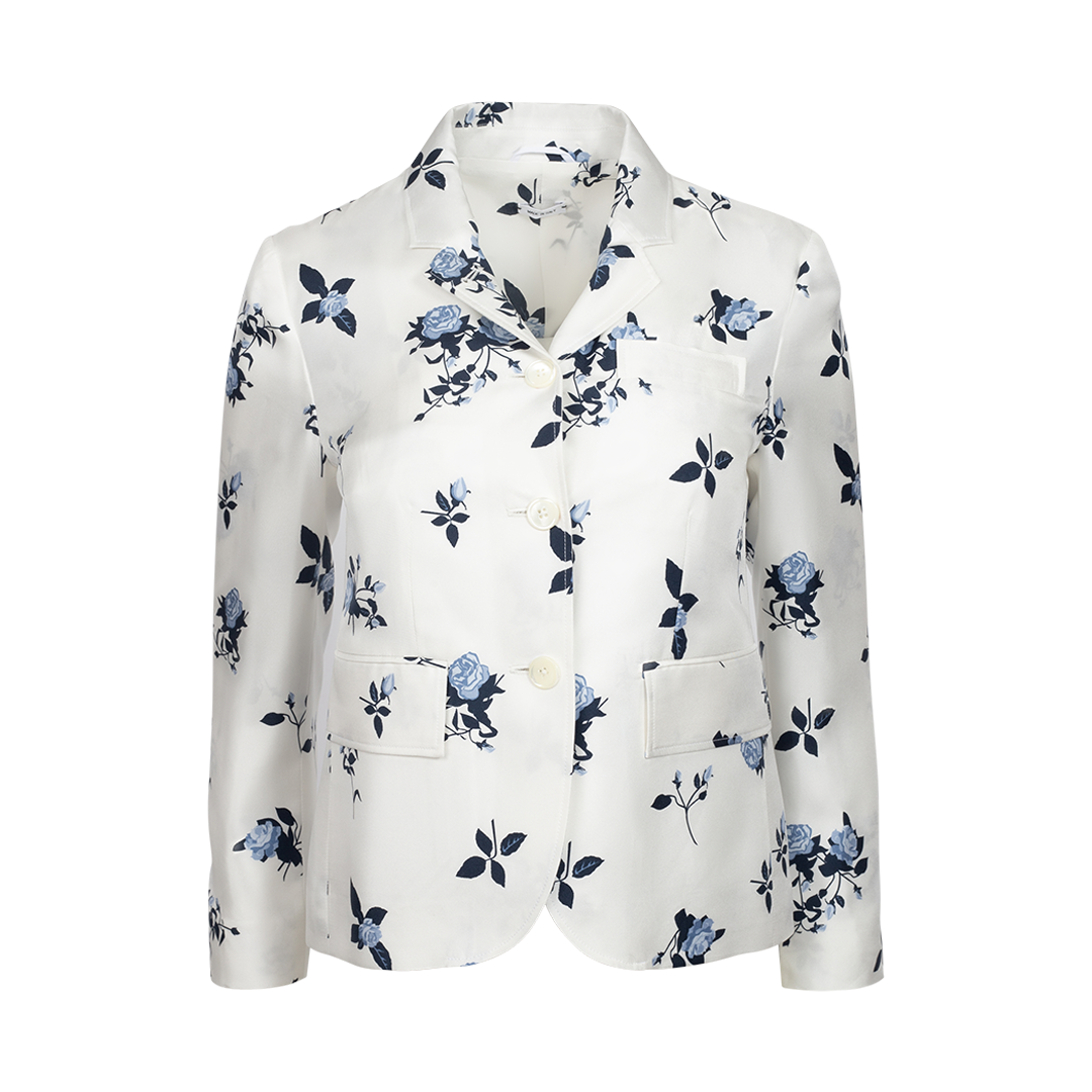 Silk Floral Sport Coat | Front view of Silk Floral Sport Coat THOM BROWNE