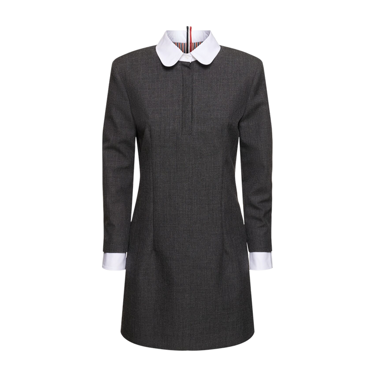 Tailored Wool Minidress | Front view of Tailored Wool Minidress THOM BROWNE