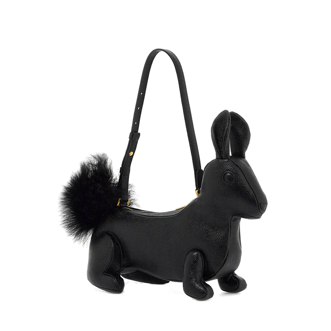 Rabbit Baguette Handbag | Back view of Rabbit Baguette Handbag THOM BROWNE