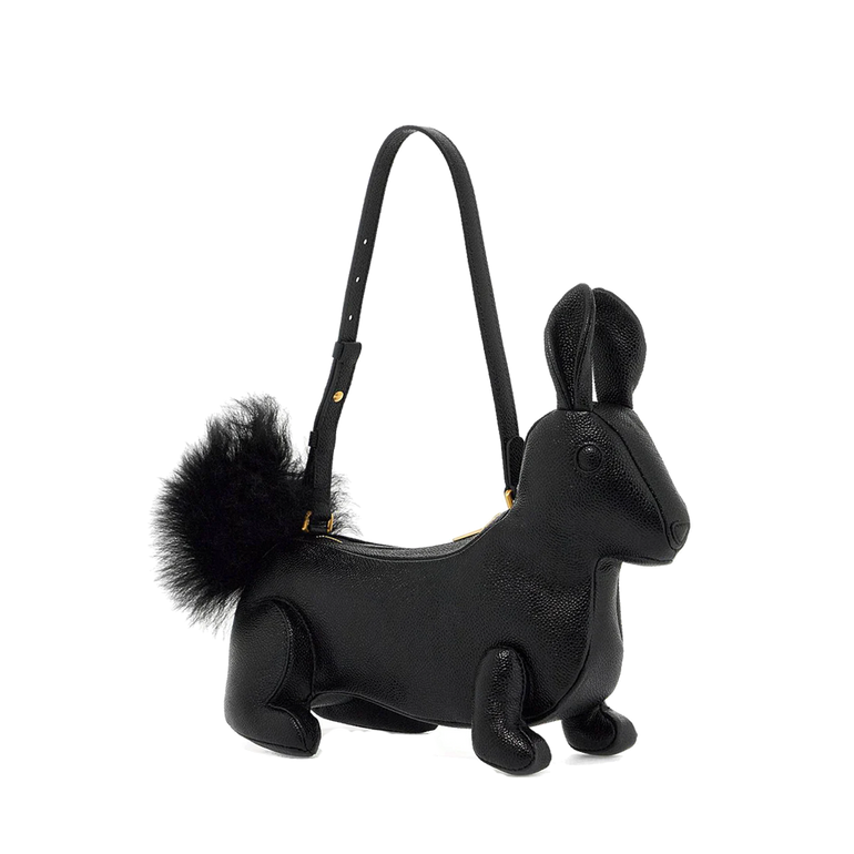 Rabbit Baguette Handbag | Back view of Rabbit Baguette Handbag THOM BROWNE