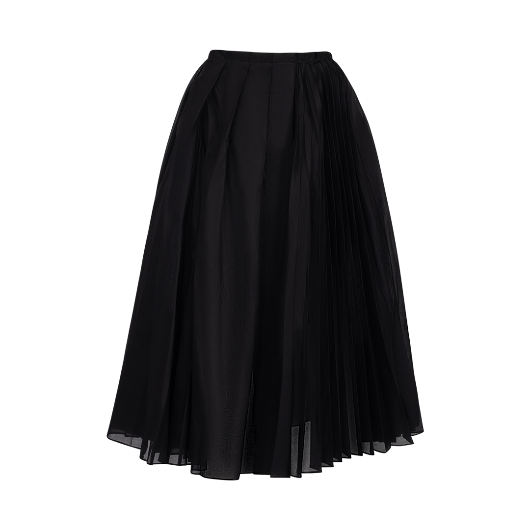 Pleated High Waist Midi Skirt | Front view of Pleated High Waist Midi Skirt JIL SANSDER