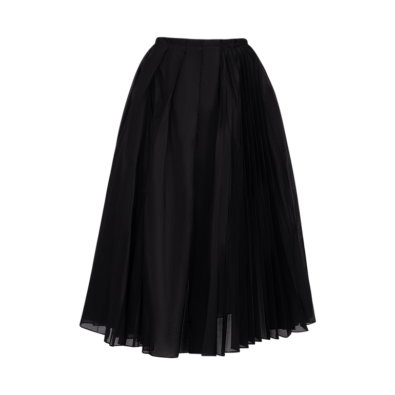 Pleated High Waist Midi Skirt | Front view of Pleated High Waist Midi Skirt JIL SANSDER