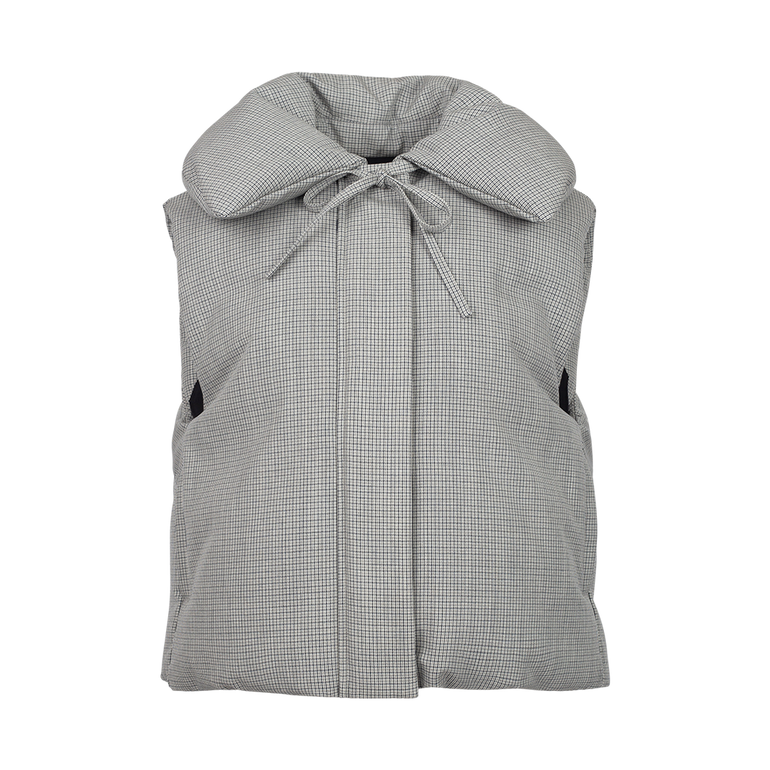 Houndstooth Down Vest | Front view of Houndstooth Down Vest JIL SANDER