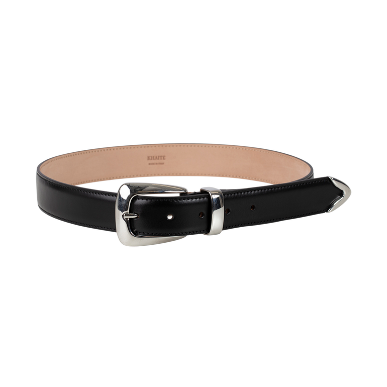 Benny Leather Belt | Front view of Benny Leather Belt KHAITE