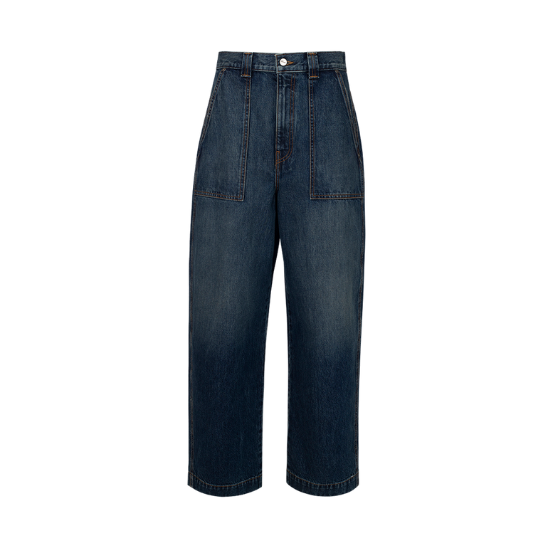 Hewitt Wide-Leg Jeans | Front view of Hewitt Wide-Leg Jeans KHAITE