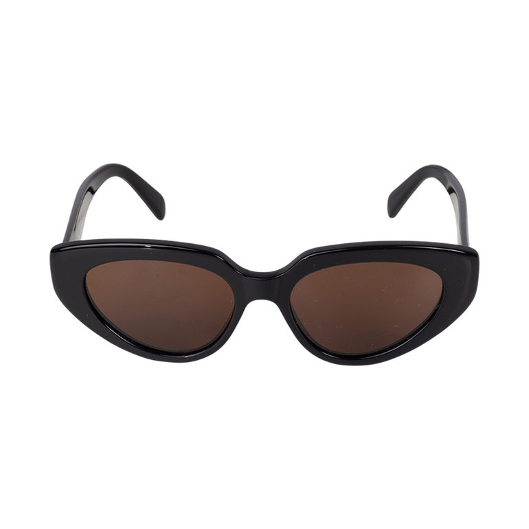 Bold 3 Dots Cat-Eye Sunglasses | Front view of Bold 3 Dots Cat-Eye Sunglasses in Black CELINE