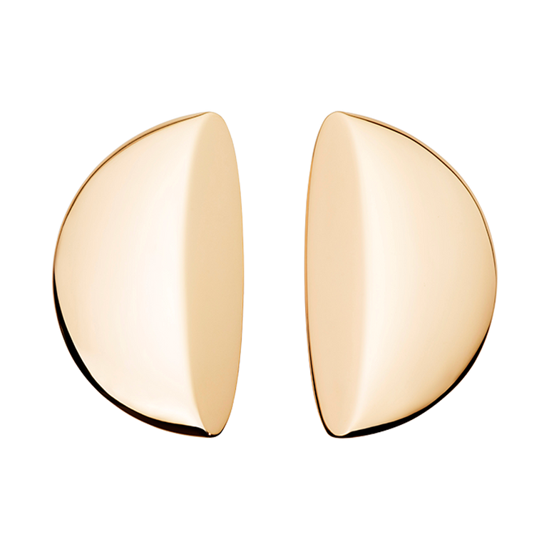 Eclisse Pink Gold Clip-On Earrings | Front view of Eclisse Pink Gold Clip-On Earrings VHERNIER