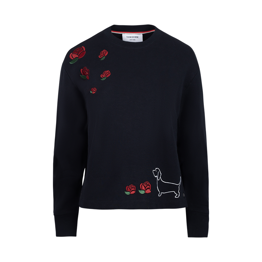 Hector-Embroidered Sweatshirt | Front view of Hector-Embroidered Sweatshirt THOM BROWNE