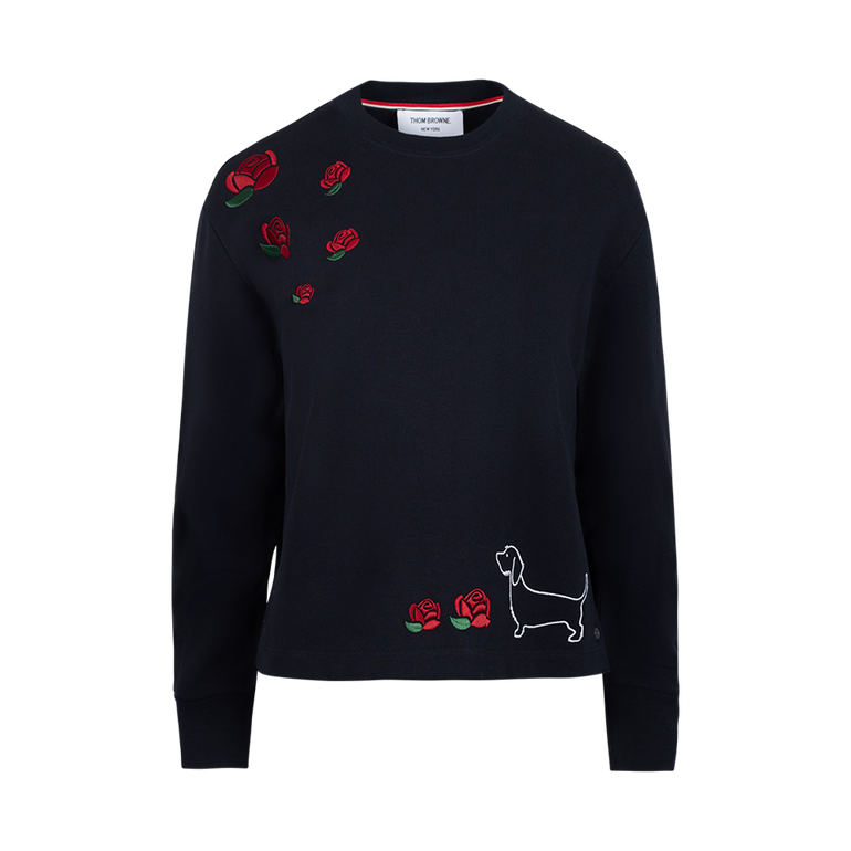 Hector-Embroidered Sweatshirt | Front view of Hector-Embroidered Sweatshirt THOM BROWNE