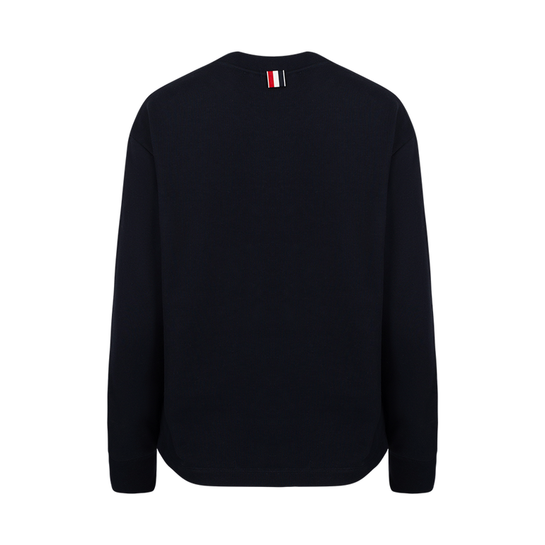 Hector-Embroidered Sweatshirt | Back view of Hector-Embroidered Sweatshirt THOM BROWNE