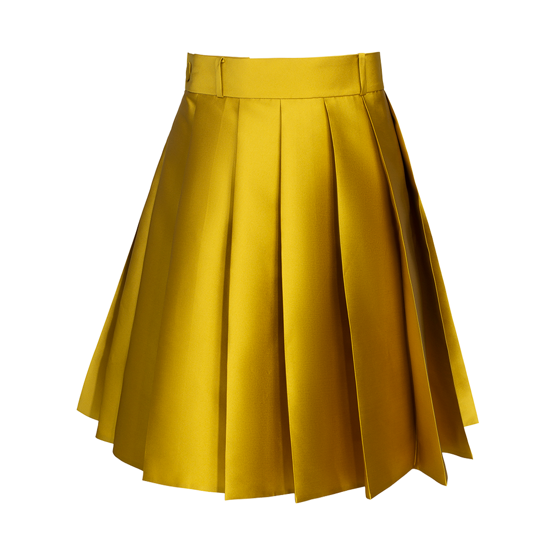 Box Pleated Skirt | Front view of Box Pleated Skirt DICE KAYEK