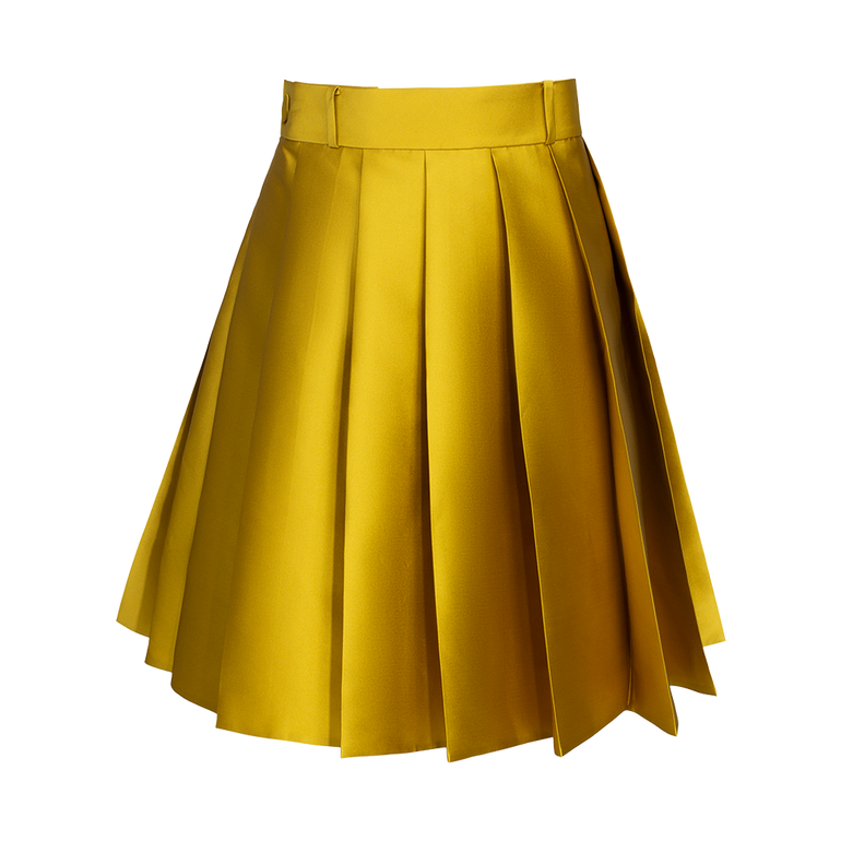 Box Pleated Skirt | Front view of Box Pleated Skirt DICE KAYEK