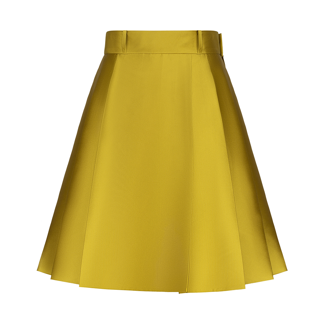 Box Pleated Skirt | Back view of Box Pleated Skirt DICE KAYEK