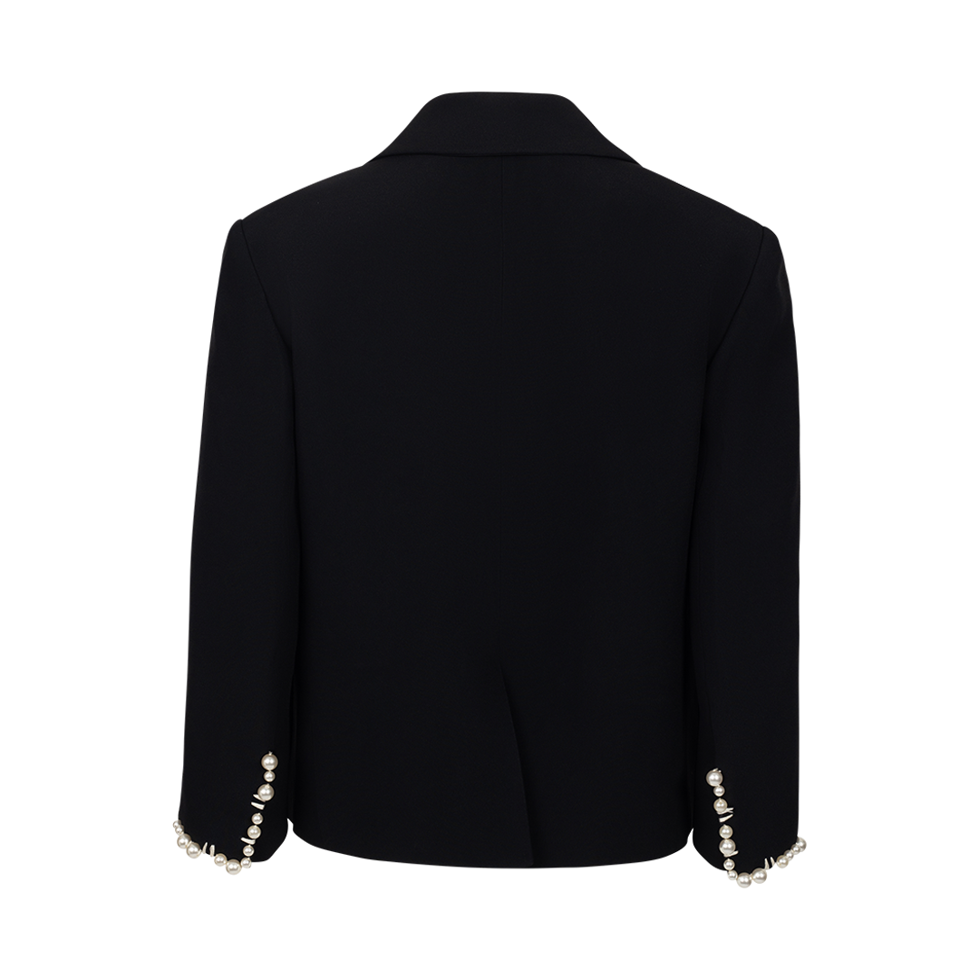 Pearl-Embellished Blazer | Back view of Pearl-Embellished Blazer DICE KAYEK