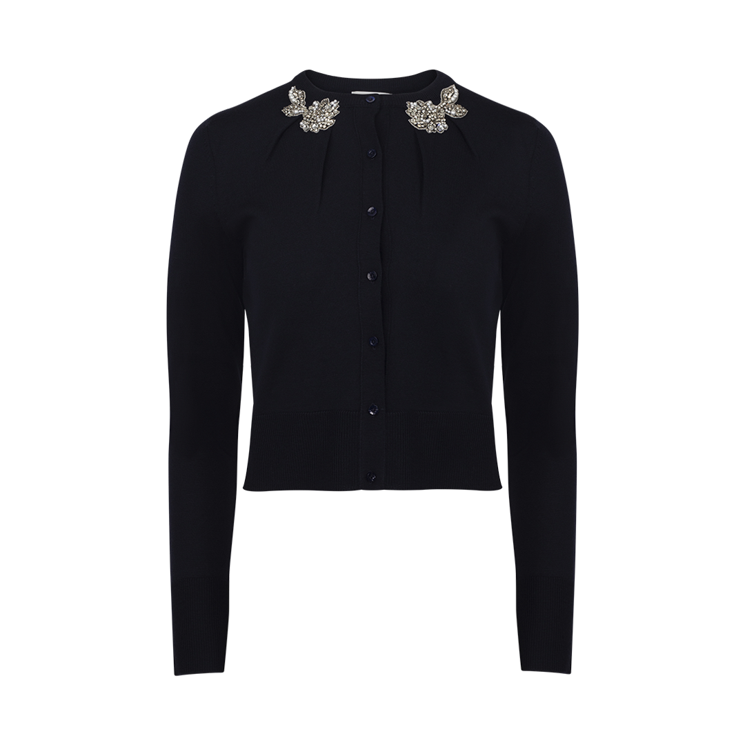 Embellished Knit Cardigan | Front view of Embellished Knit Cardigan ERDEM