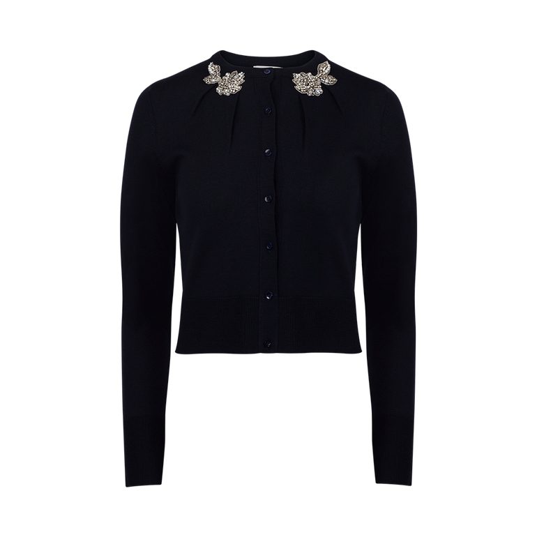 Embellished Knit Cardigan | Front view of Embellished Knit Cardigan ERDEM