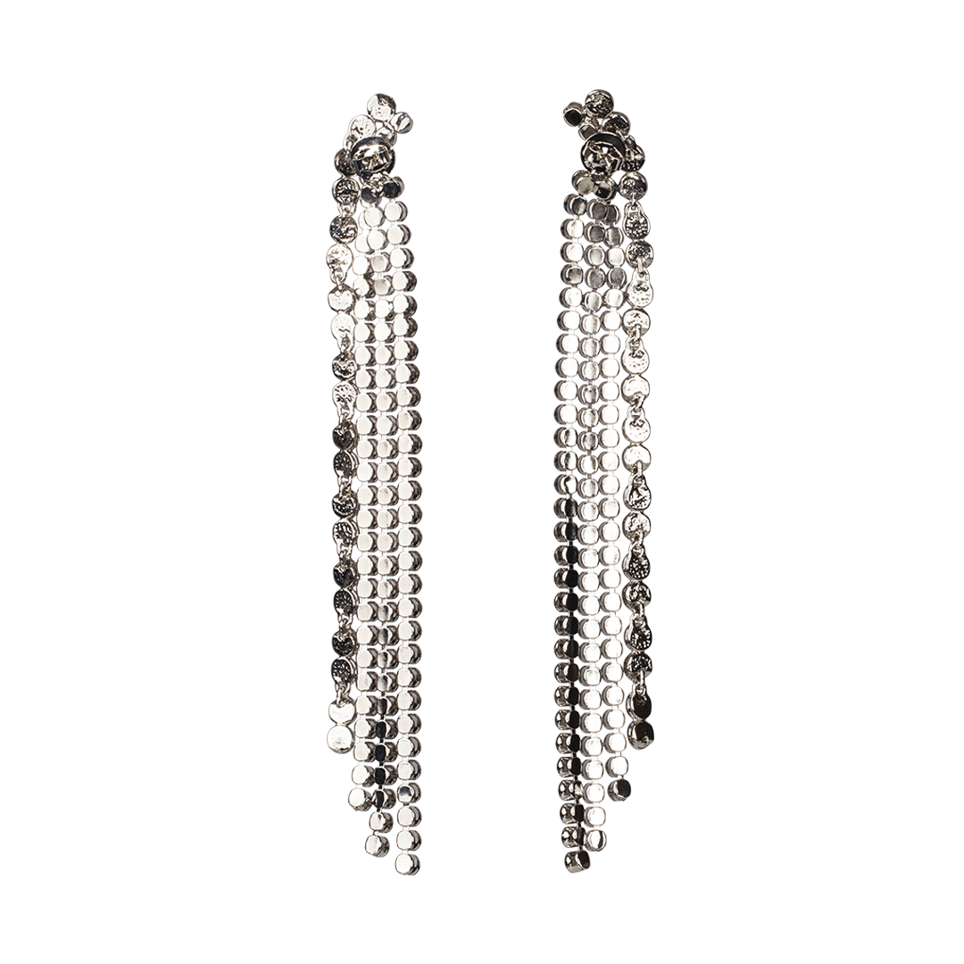 Crystal Long Waterfall Earrings | Back view of Crystal Long Waterfall Earrings ERDEM