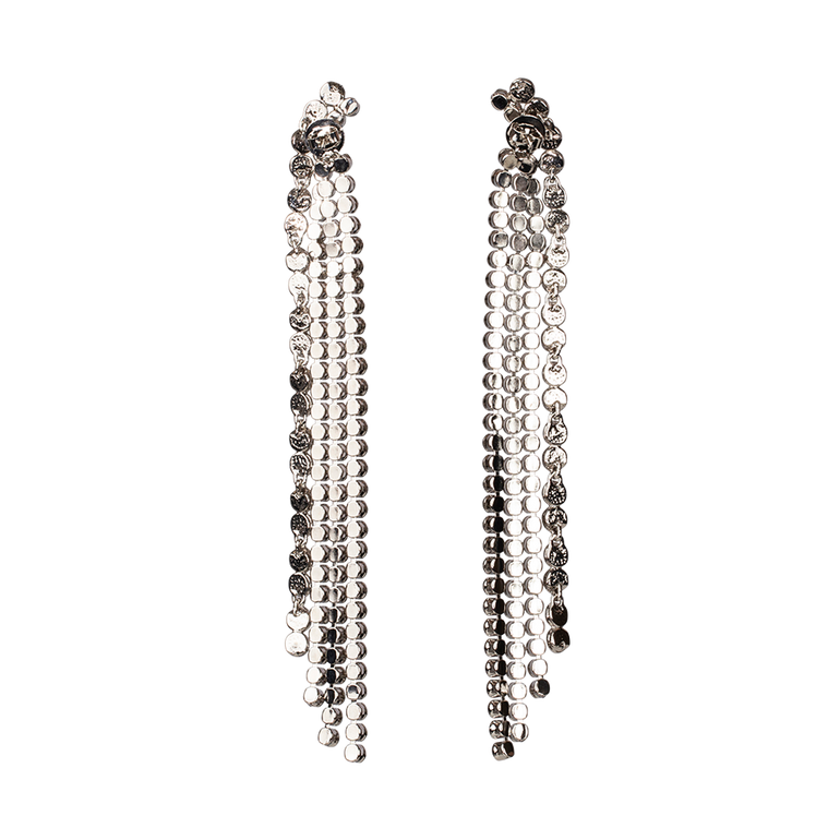 Crystal Long Waterfall Earrings | Back view of Crystal Long Waterfall Earrings ERDEM