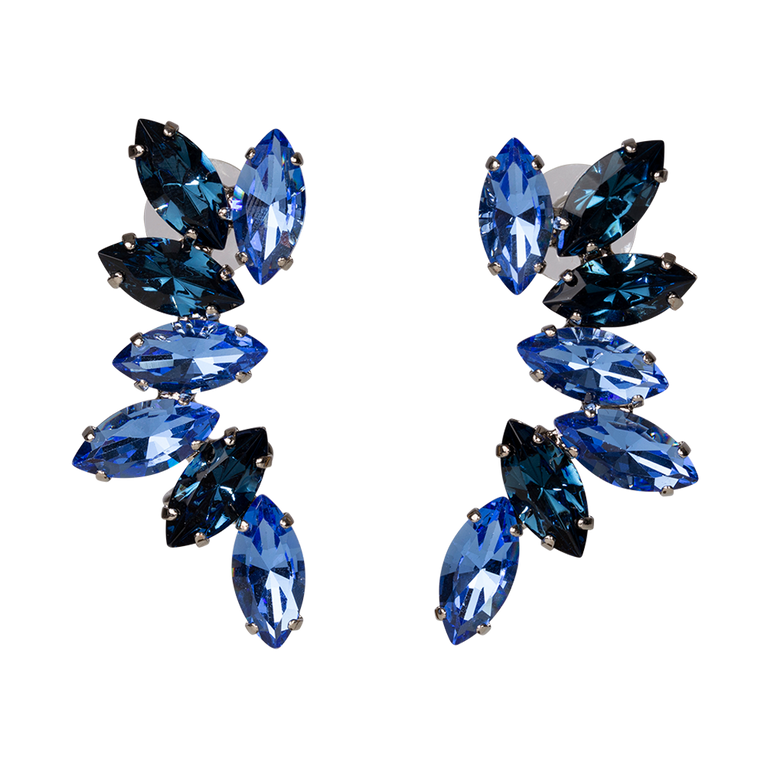 Blue Ear Climbers | Front view of Blue Ear Climbers ERDEM