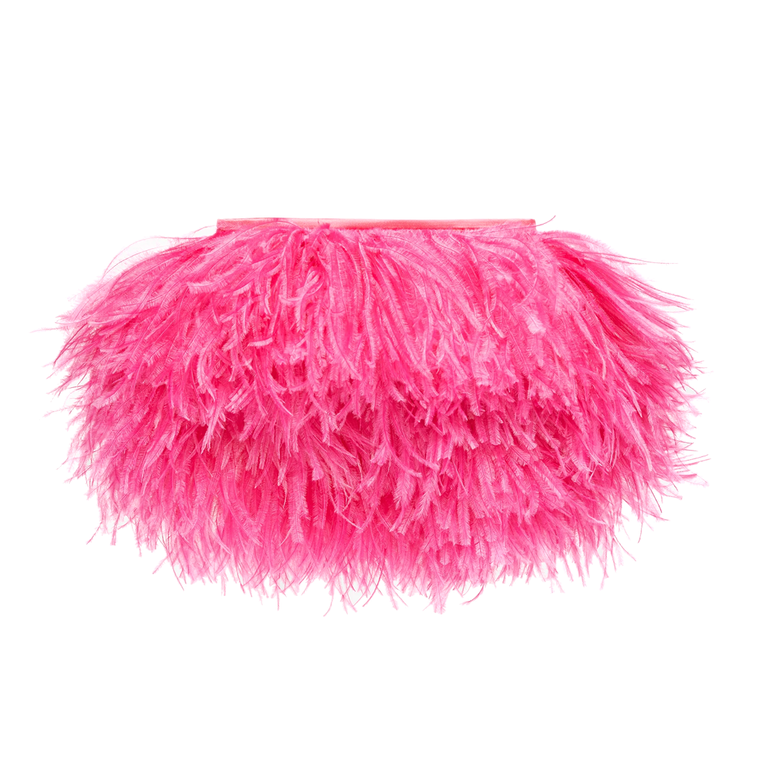 Small Feather Bag | Front view of Small Feather Bag in pINK ERDEM