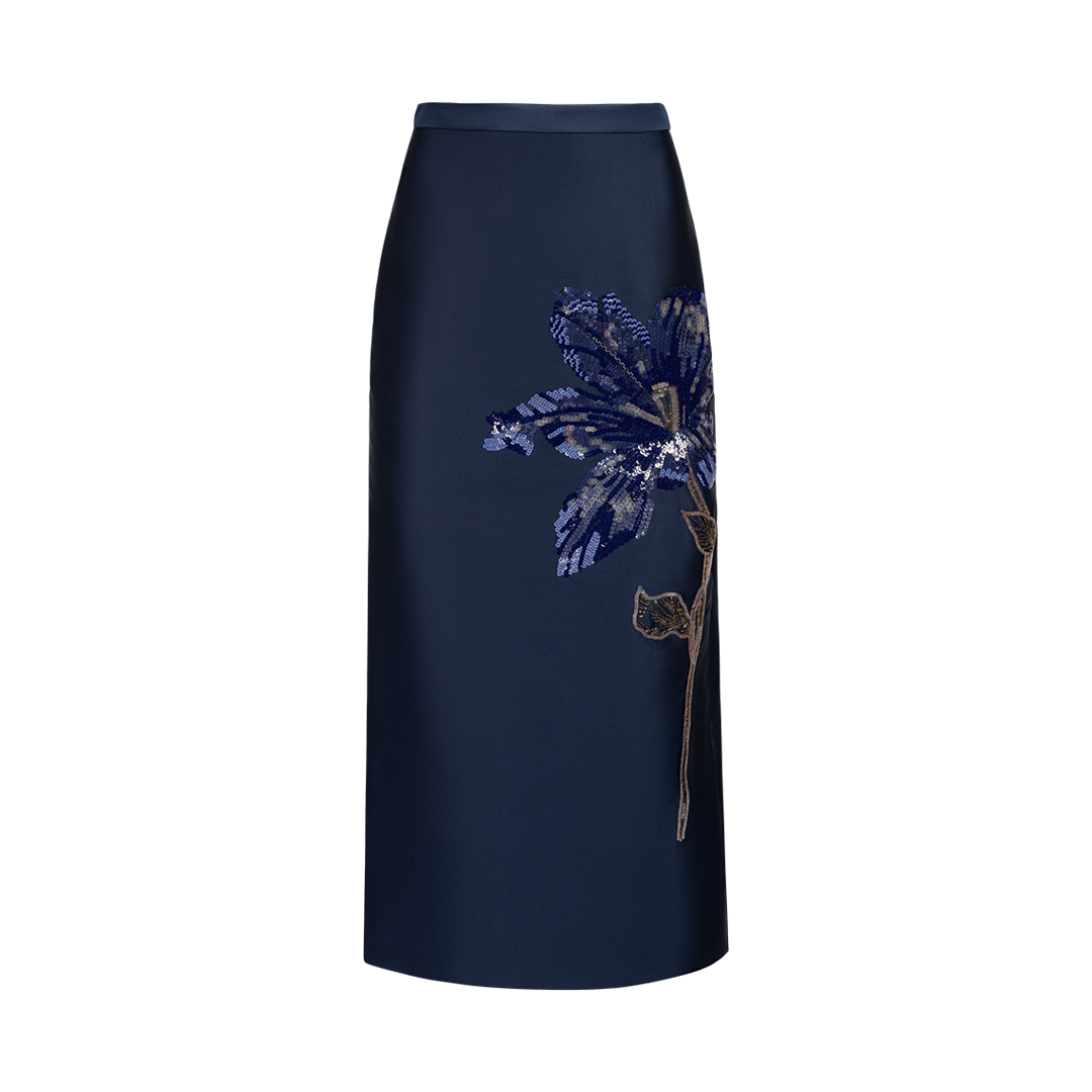 Beaded Midi Pencil Skirt | Front view of Beaded Midi Pencil Skirt ERDEM