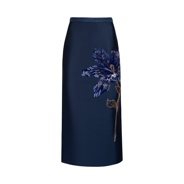 Beaded Midi Pencil Skirt | Front view of Beaded Midi Pencil Skirt ERDEM