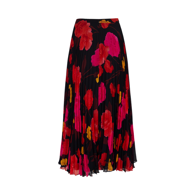 Floral Pleated Skirt | Back view of Floral Pleated Skirt ERDEM