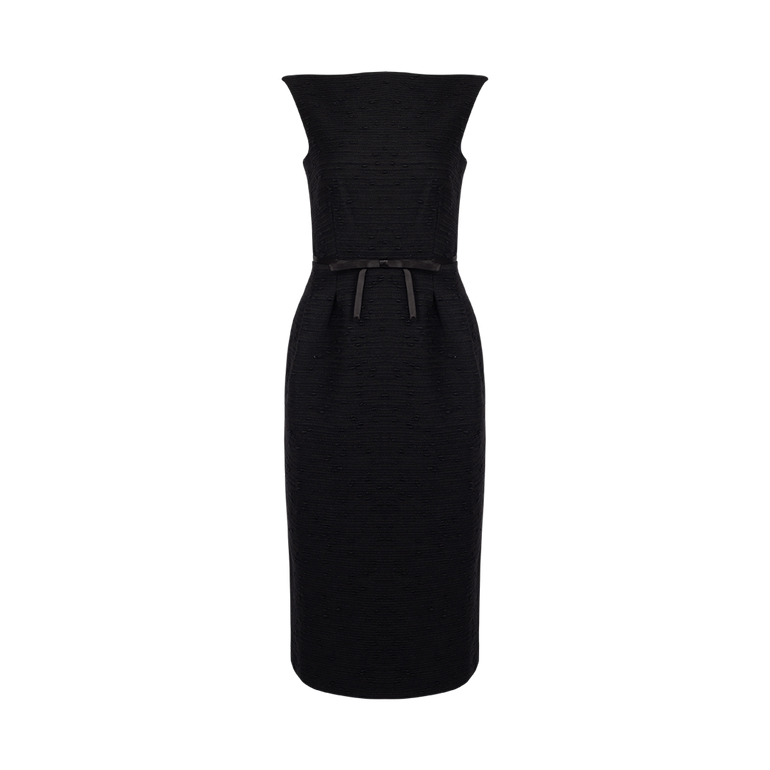 Sleeveless Belted Midi Dress | Front view of Sleeveless Belted Midi Dress ERDEM