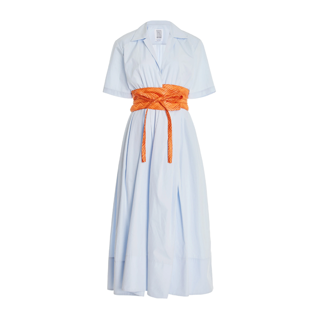 Obi Belted Shirtdress | Front view of Obi Belted Shirtdress ROSIE ASSOULIN