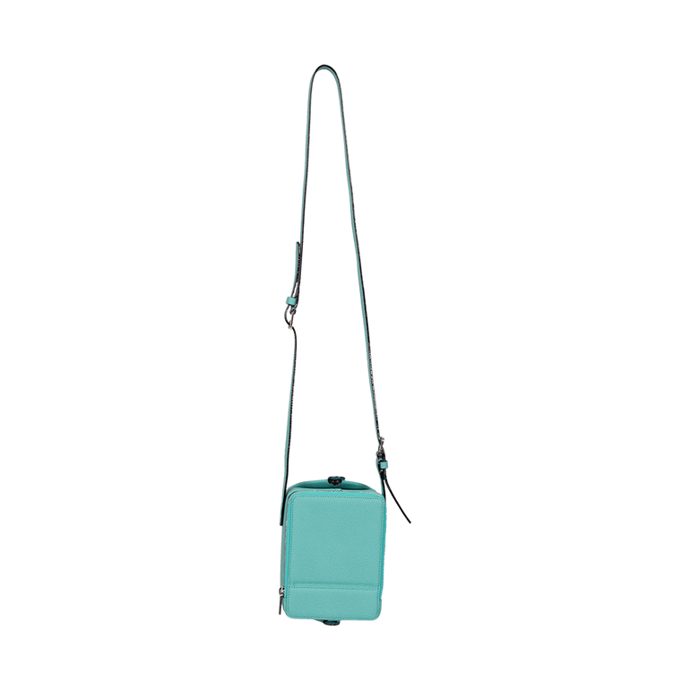 Tric Trac Crossbody Bag | Back view of Tric Trac Crossbody Bag in Mint VALEXTRA