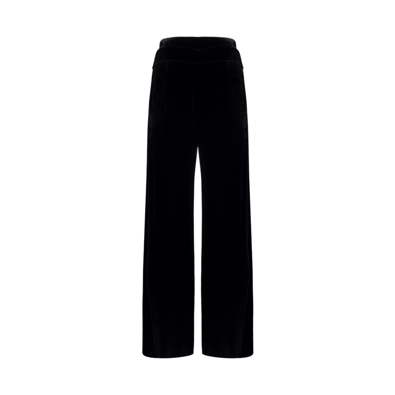 パンツ NOIRNINE Velour Noir Pants 4BMM057 Velvet Wide-Leg Pants With Belt – FORTY FIVE TEN