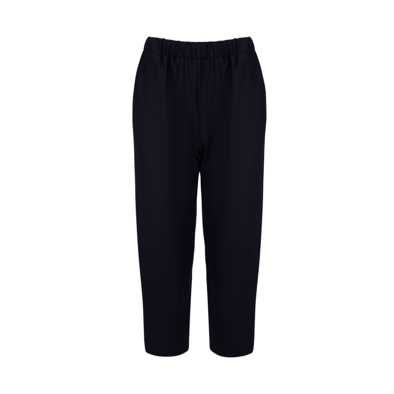 Navy Blue Carrot Pants | Back view of Navy Blue Carrot Pants VALEXTRA