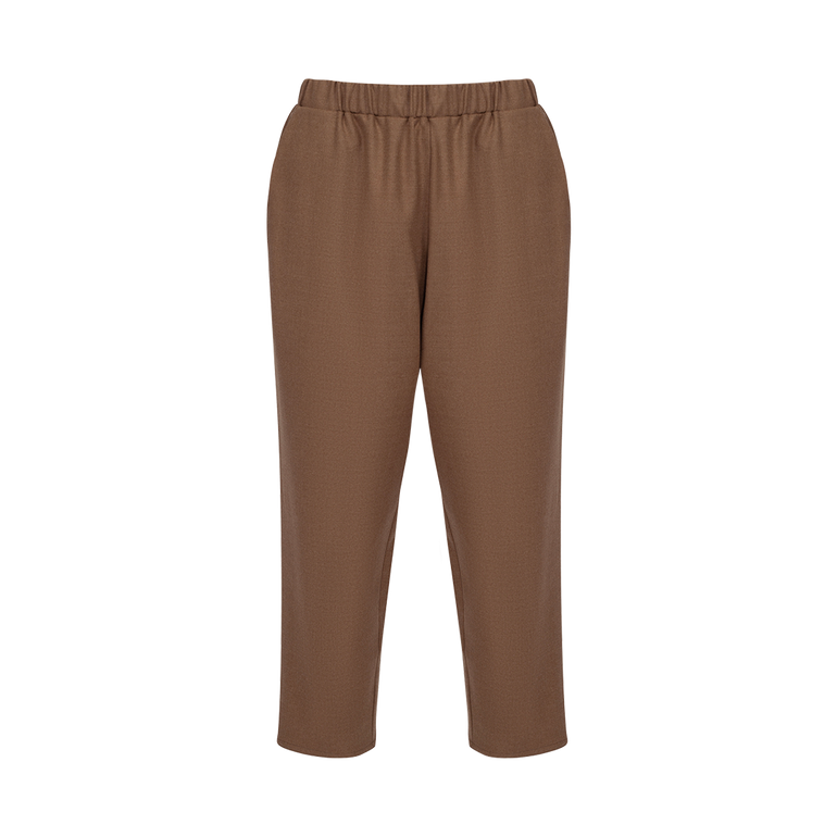 Carrot Pants Camel | Front view of Carrot Pants Camel DUSAN