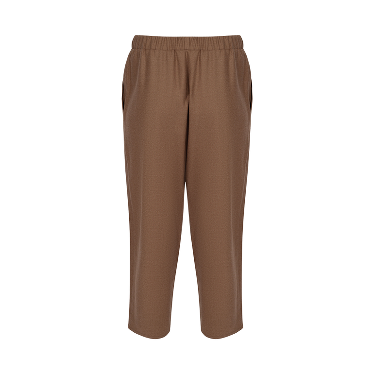 Carrot Pants Camel | Back view of Carrot Pants Camel DUSAN