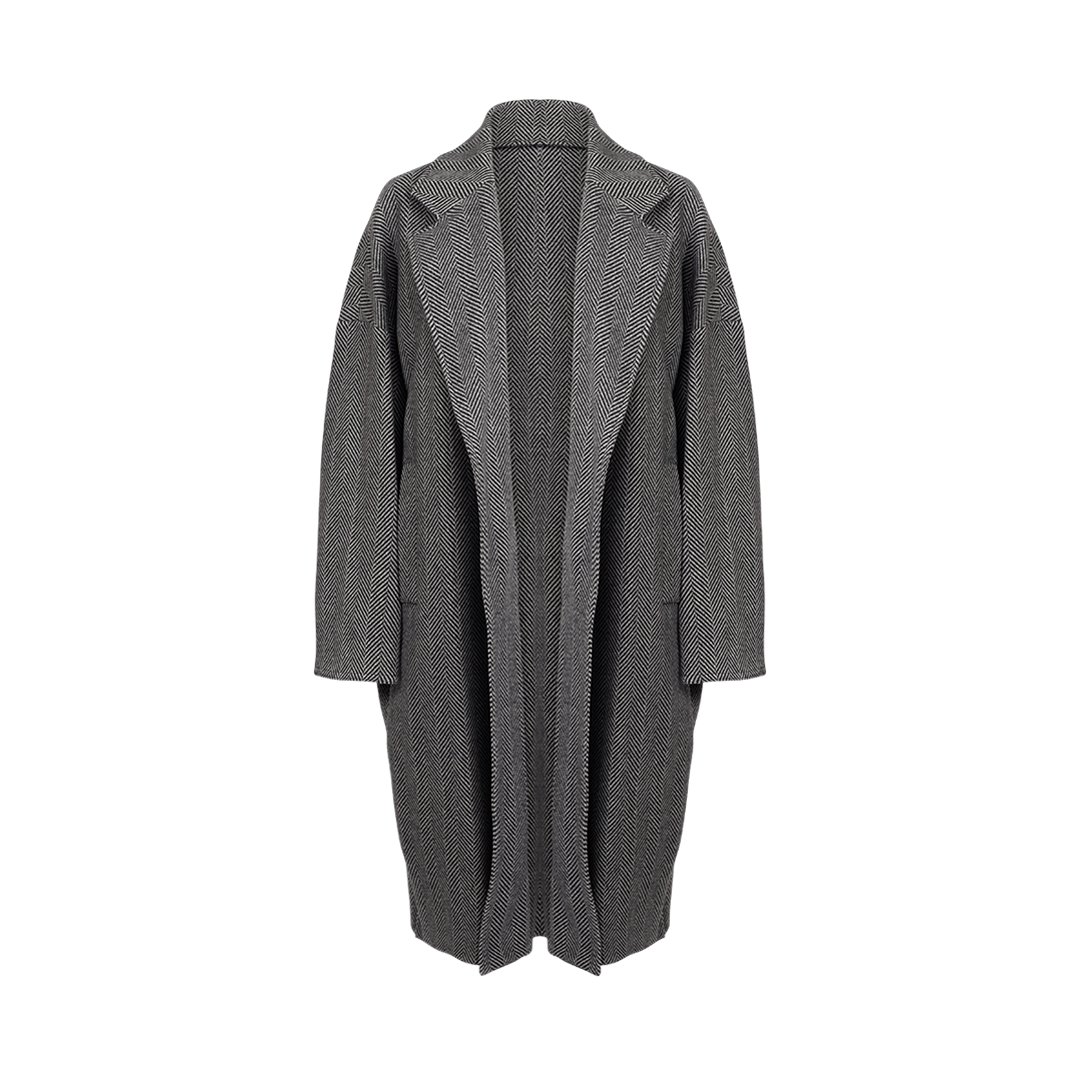 Oversized Long Coat | Front view of Oversized Long Coat DUSAN