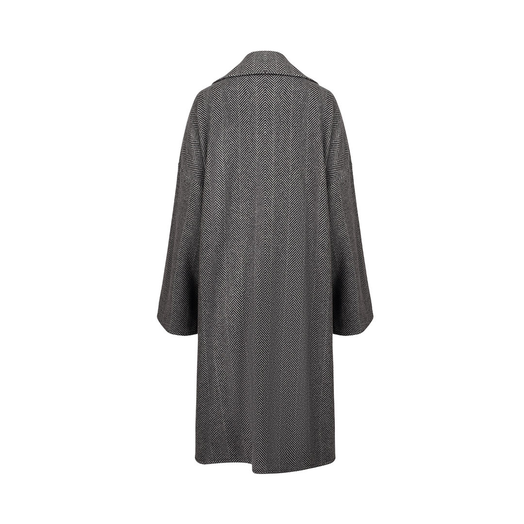 Oversized Long Coat | Back view of Oversized Long Coat DUSAN