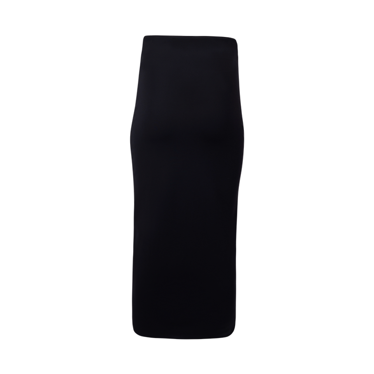 Stretched High-Waisted Midi Skirt | Back view of Stretched High-Waisted Midi Skirt DUSAN