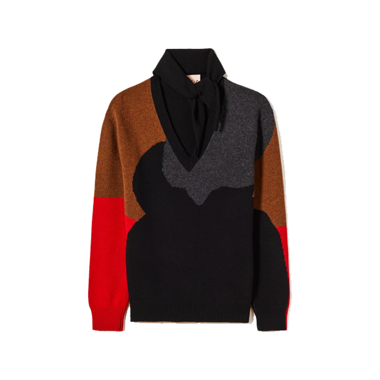 Filippo Wave Wool Sweater | Front view of Filippo Wave Wool Sweater PLAN C