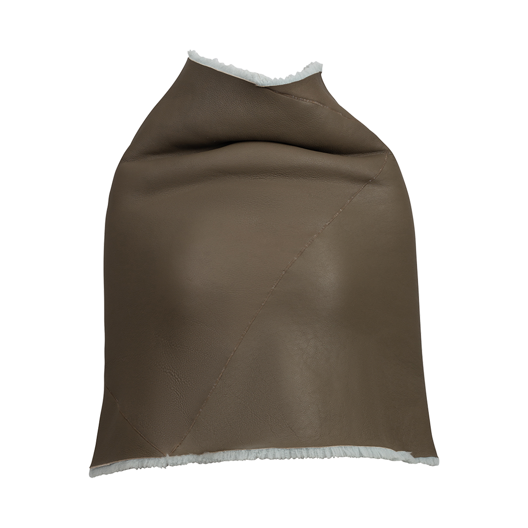 Porterville Reversible Cowl Shrug | Front view of Porterville Reversible Cowl Shrug RICK OWENS