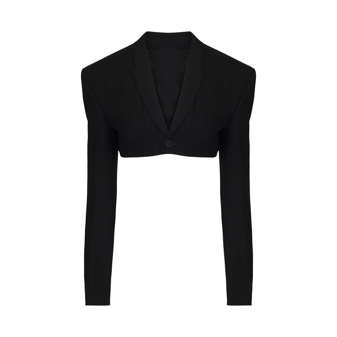 Micro Tatlin Cropped Blazer | Front view of Micro Tatlin Cropped Blazer RICK OWENS