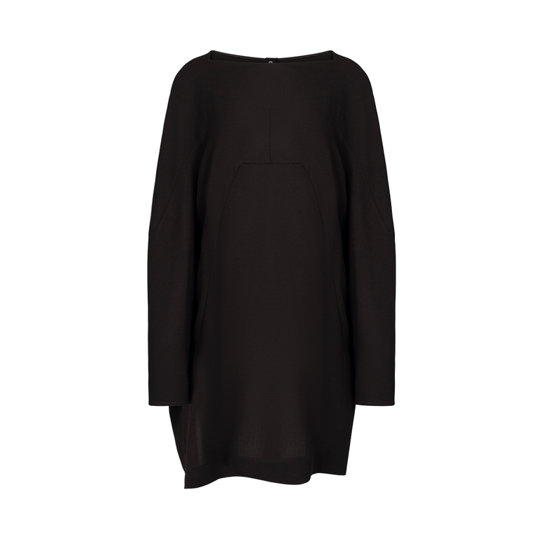 Knit Long-Sleeved Minidress | Front view of Knit Long-Sleeved Minidress RICK OWENS