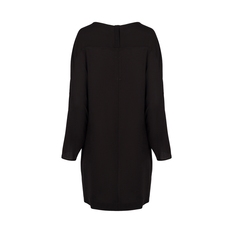 Knit Long-Sleeved Minidress | Back view of Knit Long-Sleeved Minidress RICK OWENS