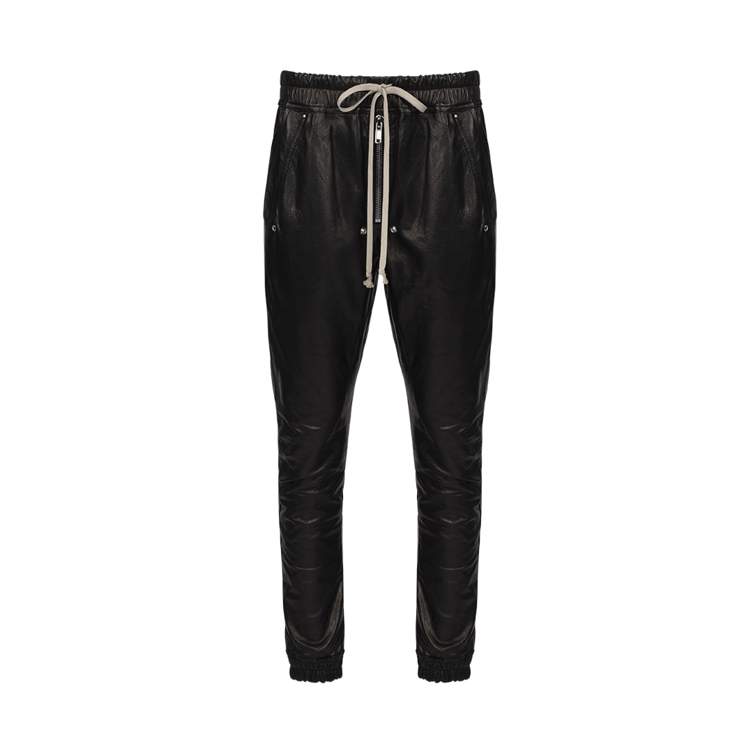 Bela Leather Joggers | Front view of Bela Leather Joggers RICK OWENS