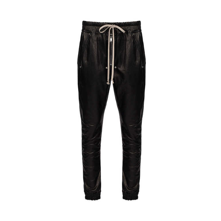 Bela Leather Joggers | Front view of Bela Leather Joggers RICK OWENS