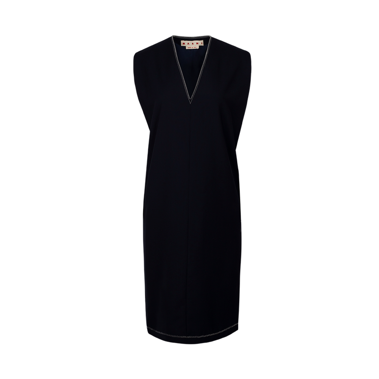 Sleeveless V-Neck Dress | Front view of Sleeveless V-Neck Dress MARNI