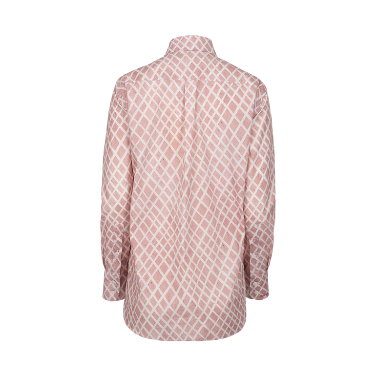 Lattice-Print Button-Down Shirt | Back view of Lattice-Print Button-Down Shirt MARNI