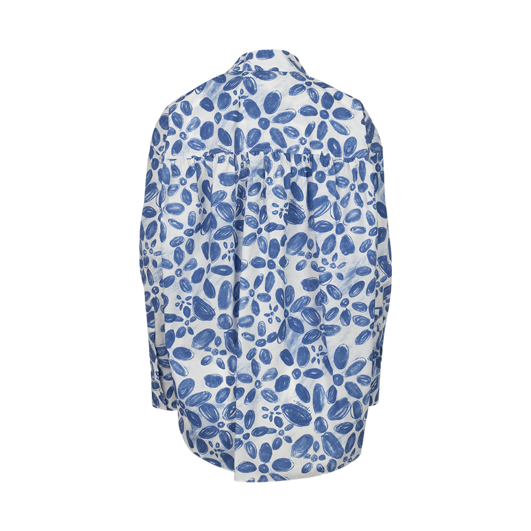 Floral-Print Button-Down Shirt | Back view of Floral-Print Button-Down Shirt MARNI