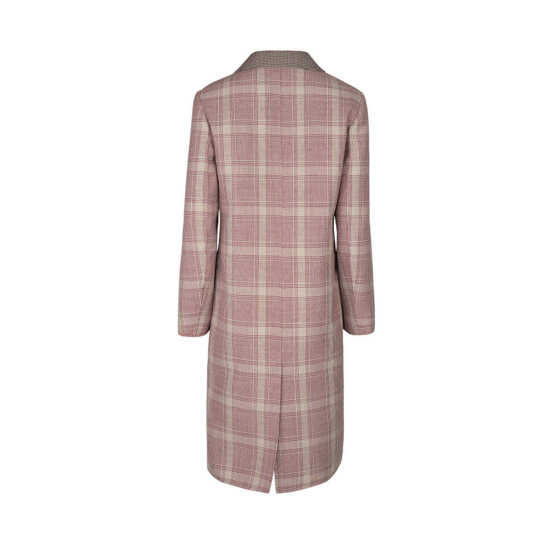 Checked Double-Breasted Coat | Back view of Checked Double-Breasted Coat MARNI