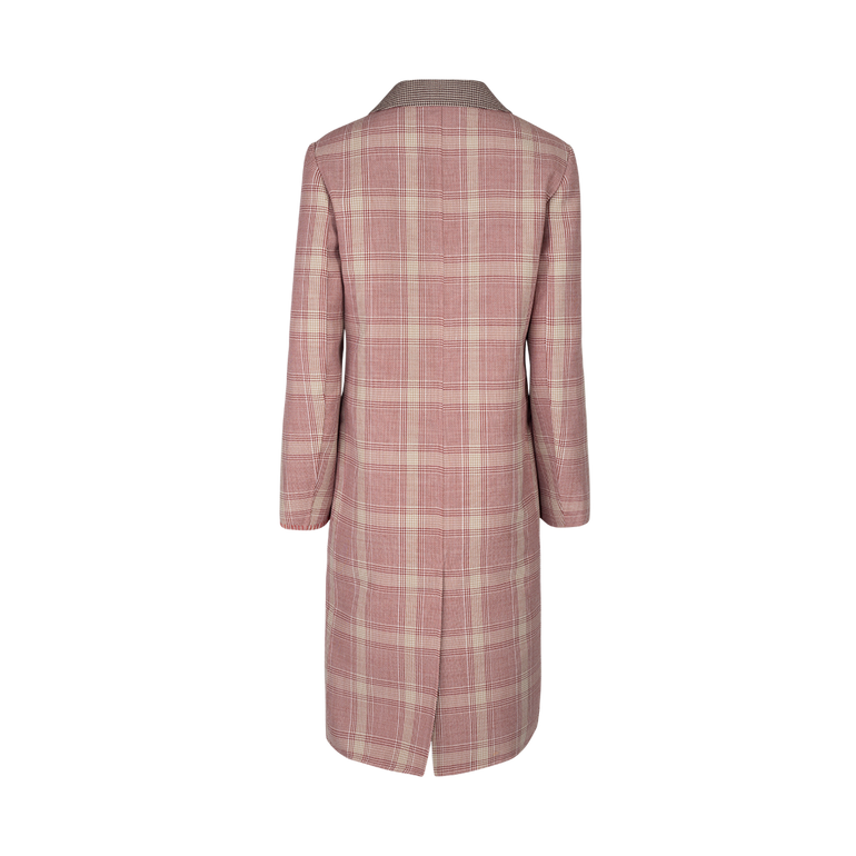 Checked Double-Breasted Coat | Back view of Checked Double-Breasted Coat MARNI