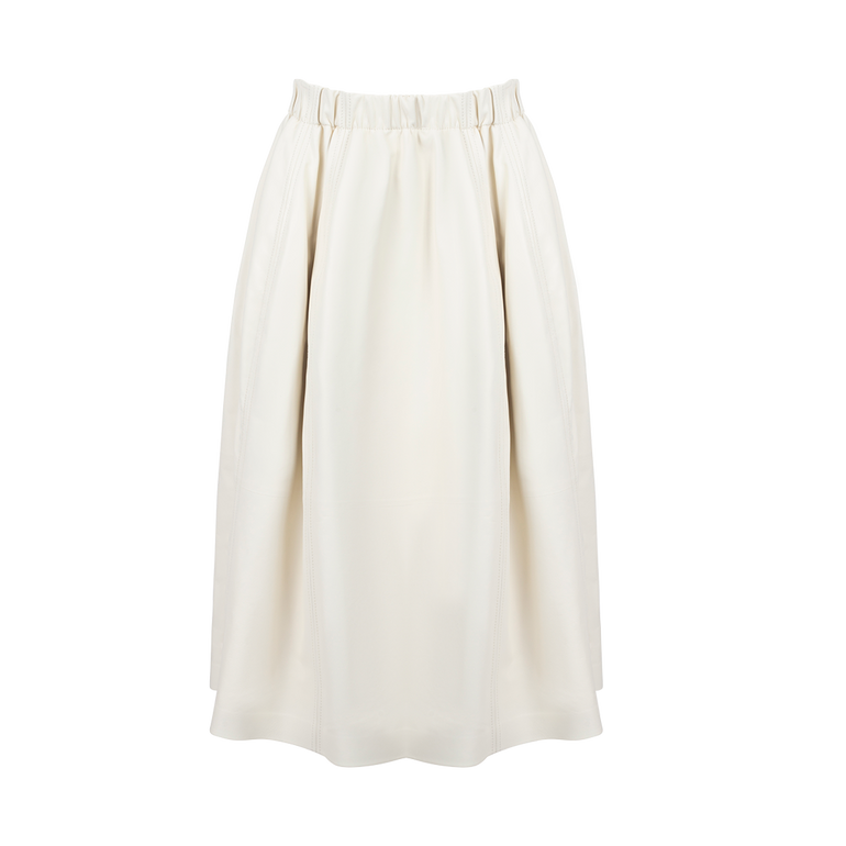 Leather Midi Skirt | Back view of Leather Midi Skirt MARNI